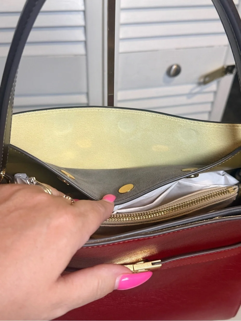 Tory Burch Small Lee RADZIWILL Double Bag in Ruby